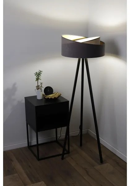Stojacia lampa GALAXY 1xE27/60W/230V šedá/krémová/wenge