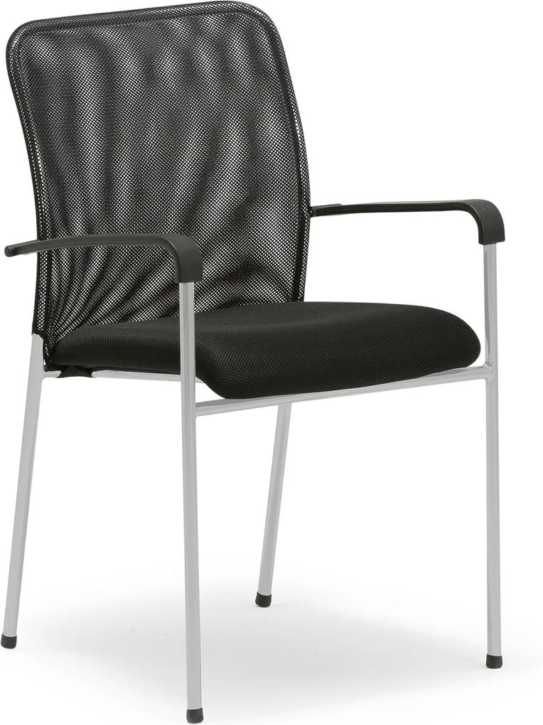 Konferenčná stolička Halifax, čierna / šedá