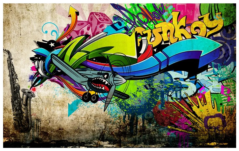 Artgeist Fototapeta - Funky - graffiti Veľkosť: 350x245, Verzia: Premium