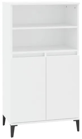 vidaXL Vysoká skrinka biela 60x36x110 cm spracované drevo-