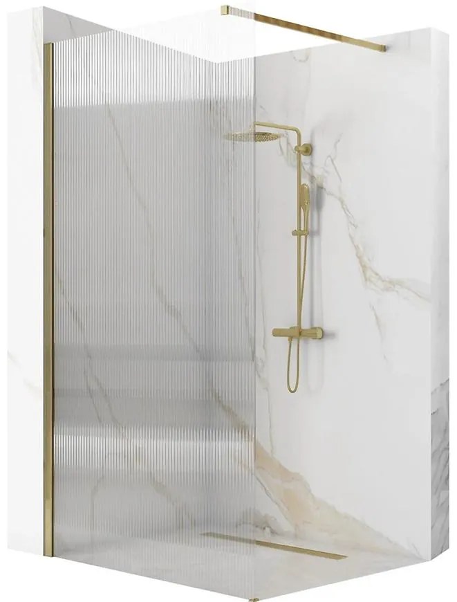 Sprchová stena Walk-in Aero Intimo Rea K4126 100x200 gold brush