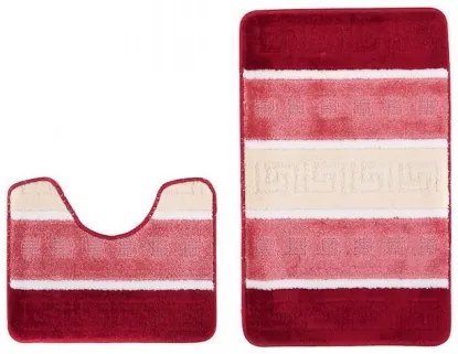 Sada kúpeľňových koberčekov MULTI B5016 grécky, červený