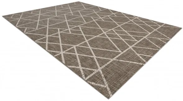 Koberec Šnúrkový SIZAL FLOORLUX 20508 taupe / champagne Trojuholníky