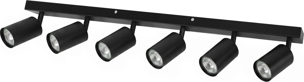 Toolight Toolight, JNH031-6C, stropné bodové svietidlo, 6× GU10, 75 cm, čierna, OSW-56220