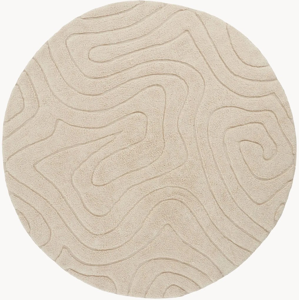 Okrúhly bavlnený koberec Shiv