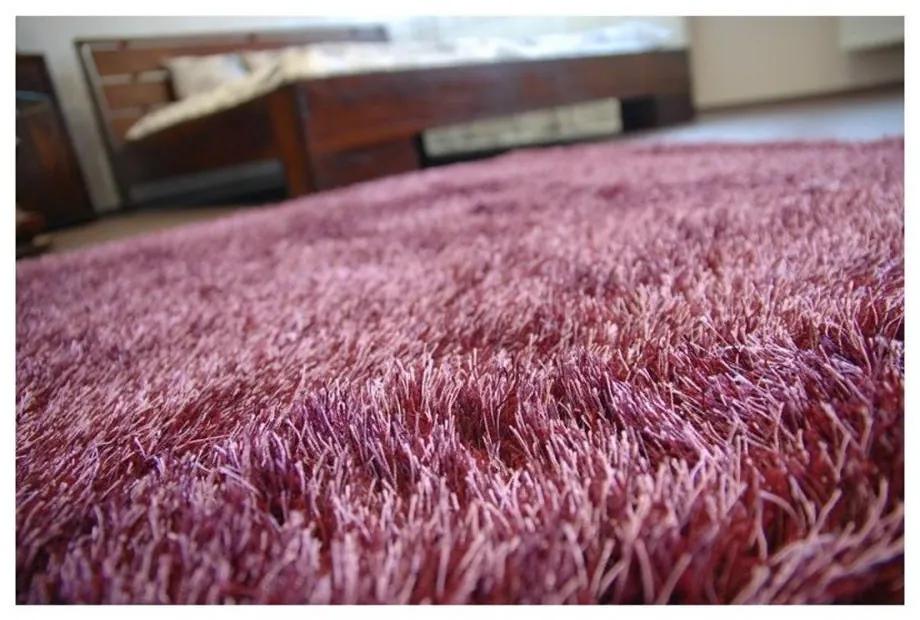 Luxusný kusový koberec Shaggy Love slivkový 200x290cm