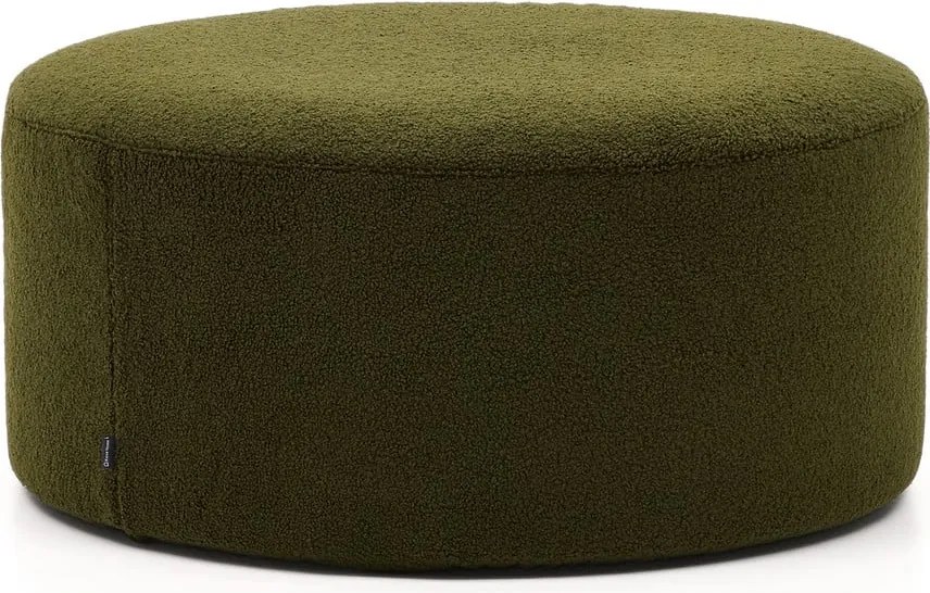 Zelený taburet z textílie buklé Kaeli – Kave Home