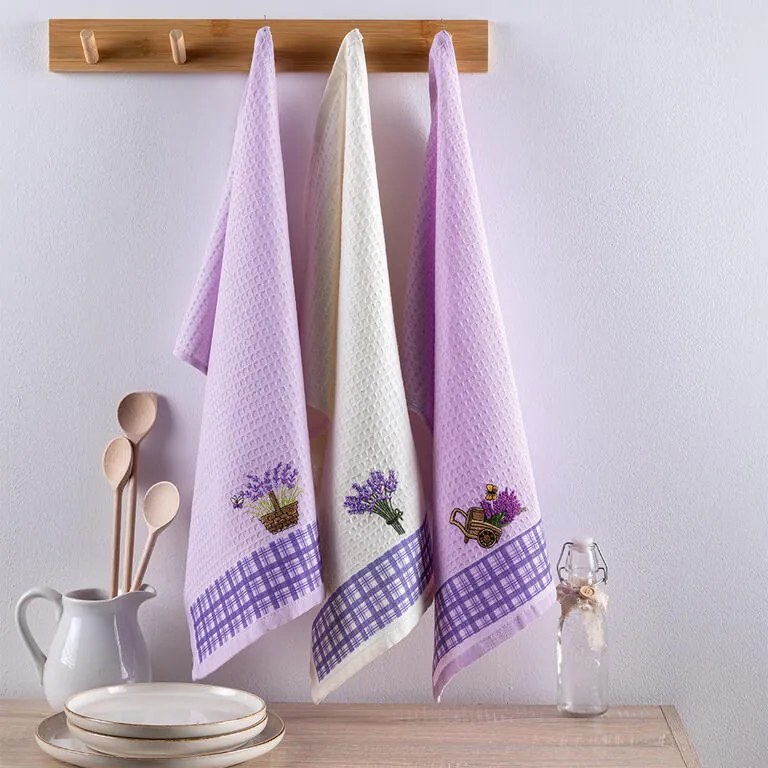 Sada vaflových utierok LEVANDUĽA 3 ks