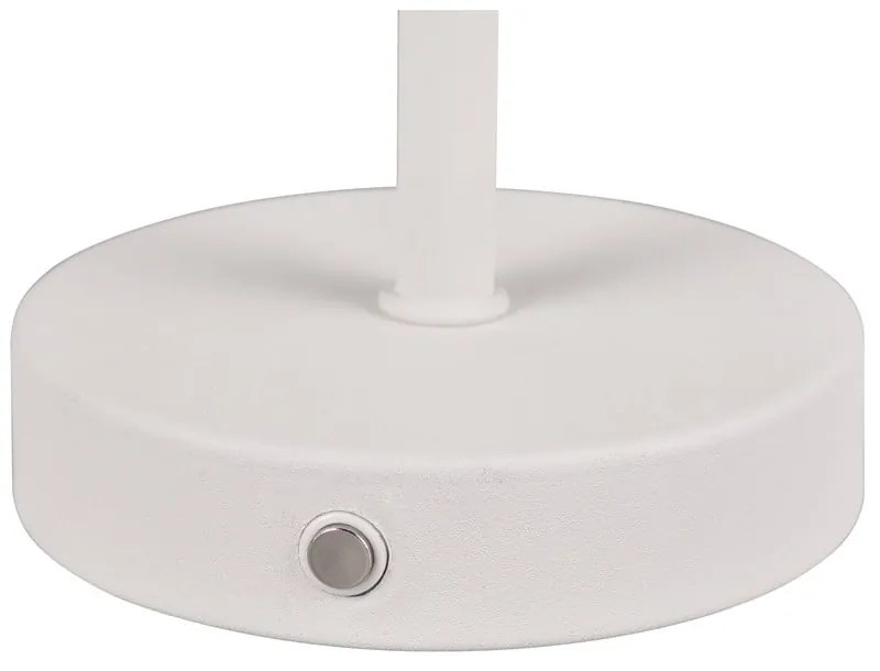 Biela LED stmievateľná stolová lampa (výška 30 cm) Jeff – Reality