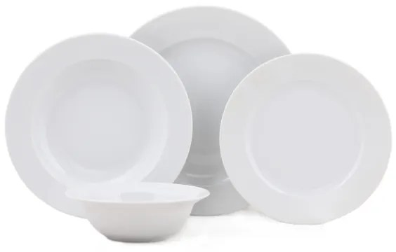 Jedálna súprava 24 ks biela/porcelán
