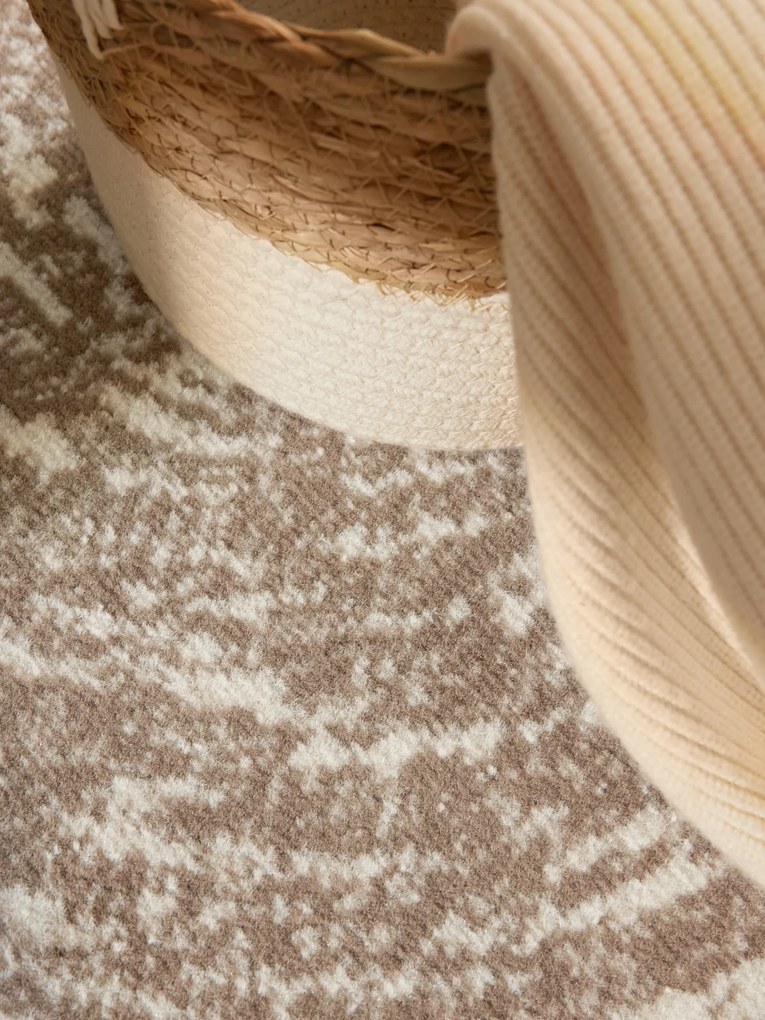 Kusový koberec Gloria Cavallo 106258 Creme Beige kruh, 160x160 (priemer) kruh, béžová, chodba / predsieň, Hanse Home