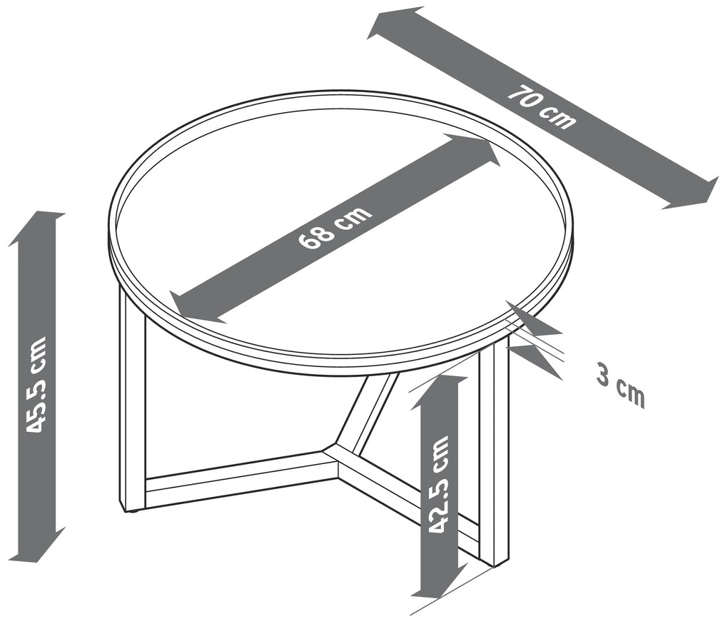 Okrúhly konferenčný stolík