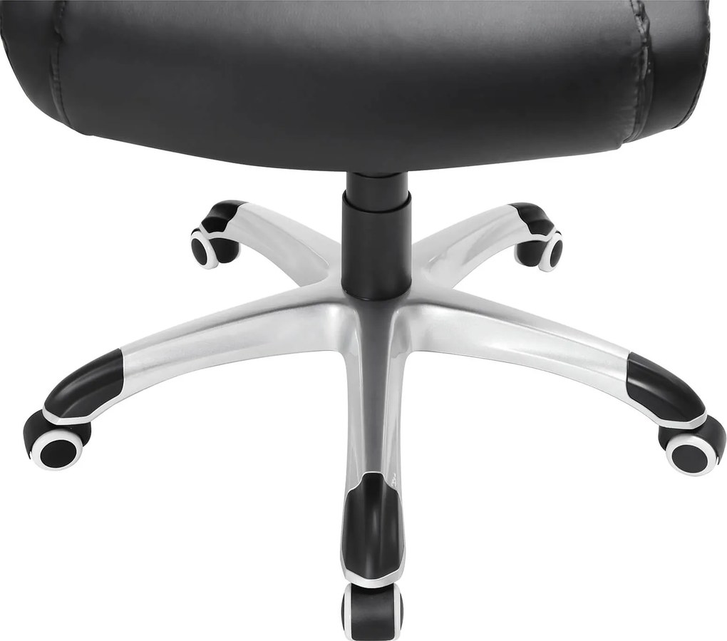 Ergonomická kancelárska stolička, výškovo nastaviteľná otočná stolička, čierna