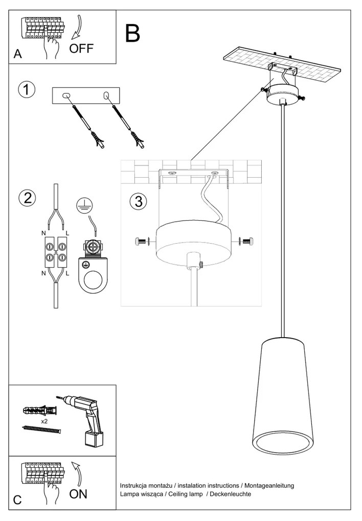 Keramická závesná lampa GULCAN