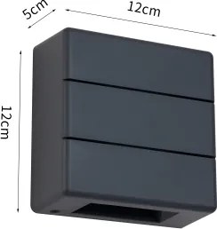Brilagi -LED Vonkajšie nástenné svietidlo DOUBLERAY LINE LED/6W/230V antracit IP54