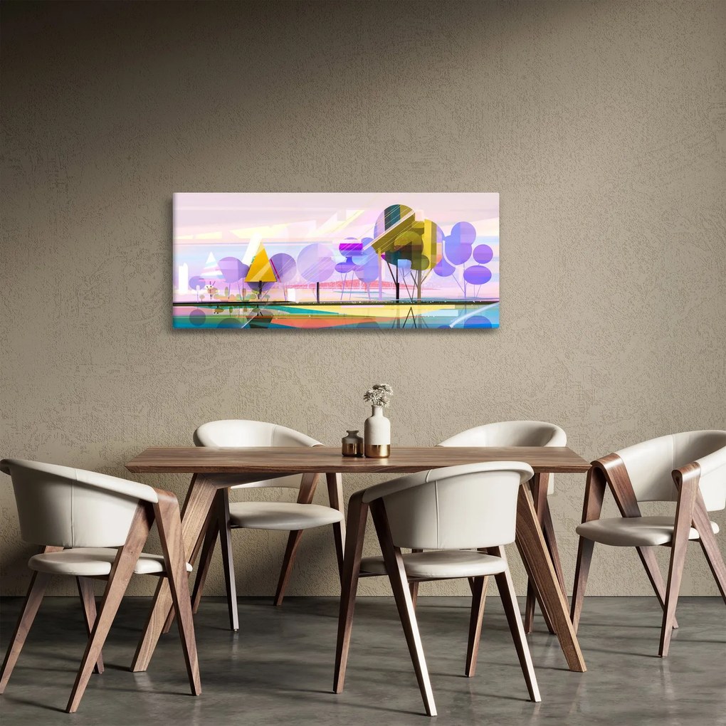 Obraz - Abstrakcia, krajina (120x50 cm)