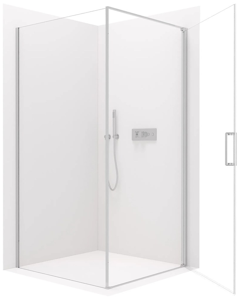 Cerano Porte, 1-krídlový sprchovací kút 100x70 cm, 8mm číre sklo, chrómový profil, CER-CER-413519