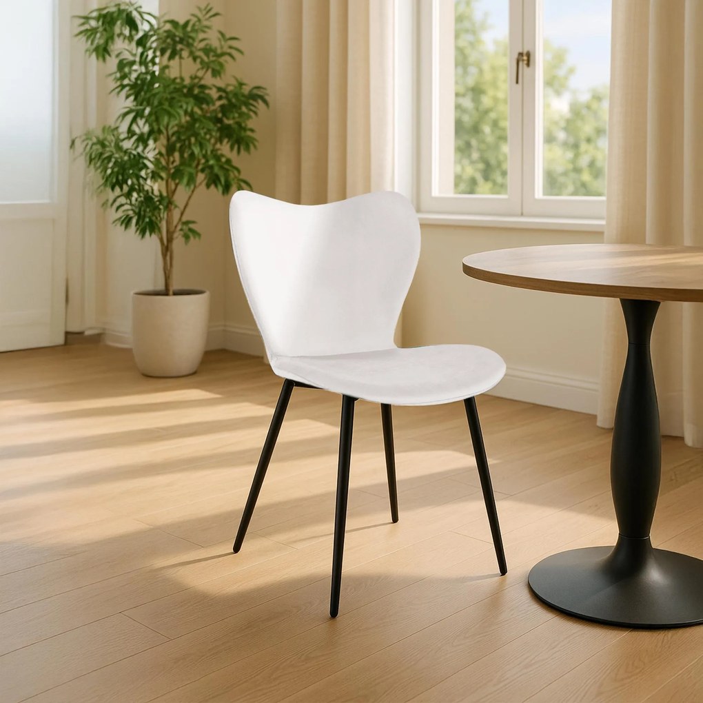 Jedálenská stolička Maika zamat - sivá