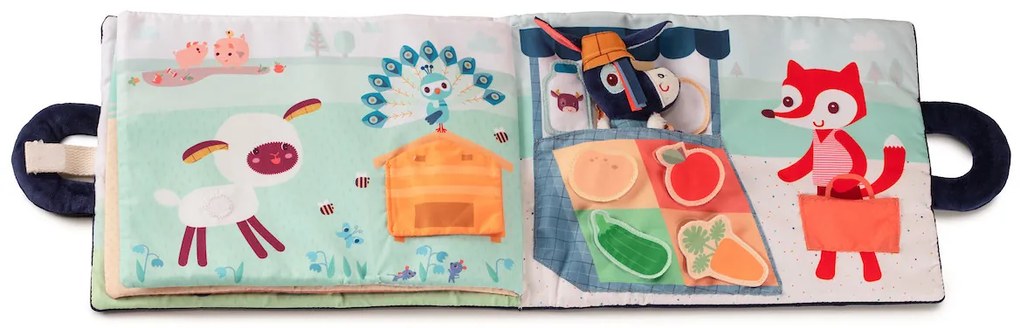 Lilliputiens - textilná knižka - Oslík Ignác na farme