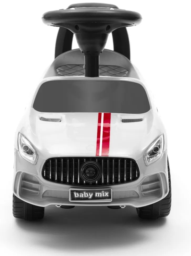 Detské odrážadlo so zvukom Baby Mix RACER biele