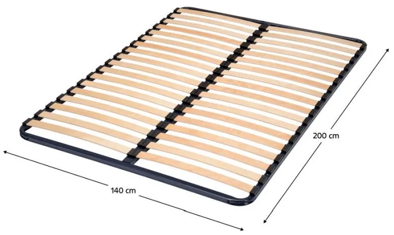 Kondela Rošt v pevnom ráme, 140x200, KOVOVÝ ROŠT NEW 429595