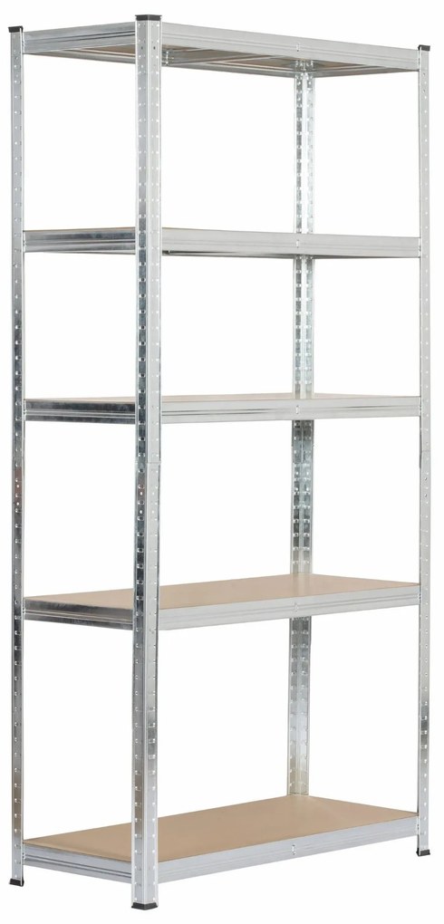 Kovový regál REGMET 90x40x180 cm strieborný