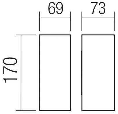 Redo 90637 - LED Vonkajšie svietidlo SONNY 2xLED/5W/230V 2200/4000K IP54 hnedá