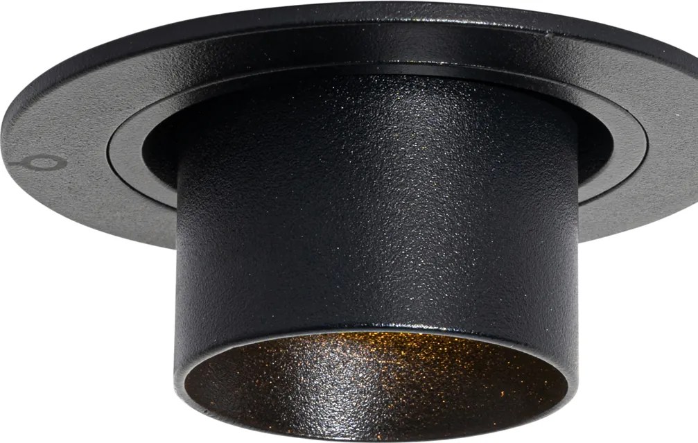 Sada 6 zapustených bodových svetiel čierna GU10 35 mm okrúhle naklápacie - Installa