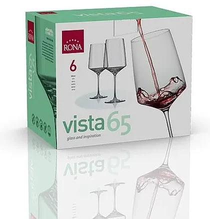 Rona Poháre na víno VISTA 650 ml, 6 ks