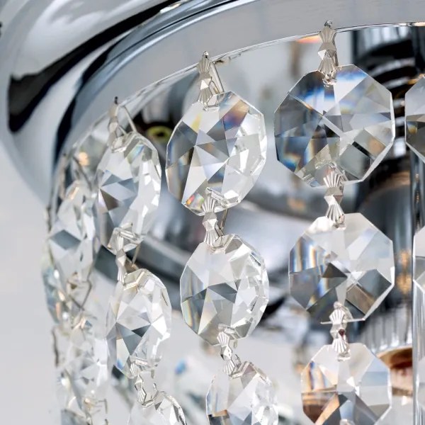 Orion DLU 1840/26-Krištáľové str. svietidlo PLAFOND 1xE27/40W/230V pr.26 cm chróm