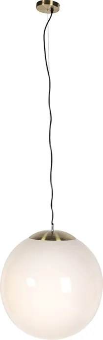 Inteligentné škandinávske závesné svietidlo zlaté s opálovým sklom 50 cm vrátane WiFi A60 - Ball 50