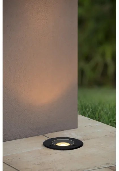 Lucide 11801/01/30- Vonkajšie zápustné svietidlo BILTIN 1xGU10/35W/230V IP67 čierna