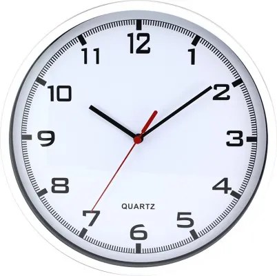 Klasické biele nástenné hodiny MPM E01.2478.00.A s arabskými číslami – 26 cm