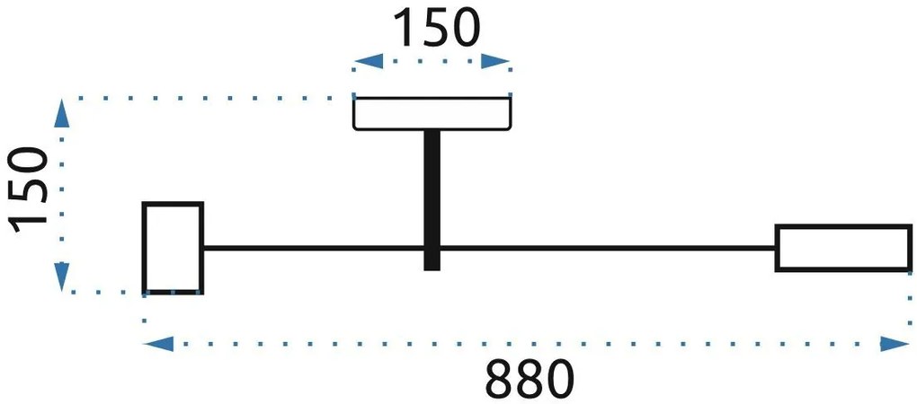 Toolight - LED stropná lampa 6-bodová APP210-3CPR, šedá-hnedá, OSW-08471