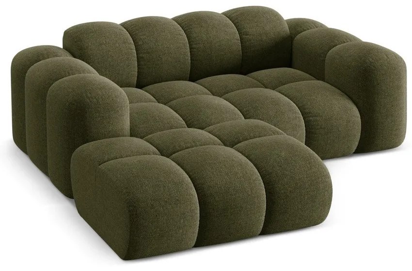 Zelená ženilková rohová pohovka (ľavý roh/s leňoškou) Treno – Cosmopolitan Design