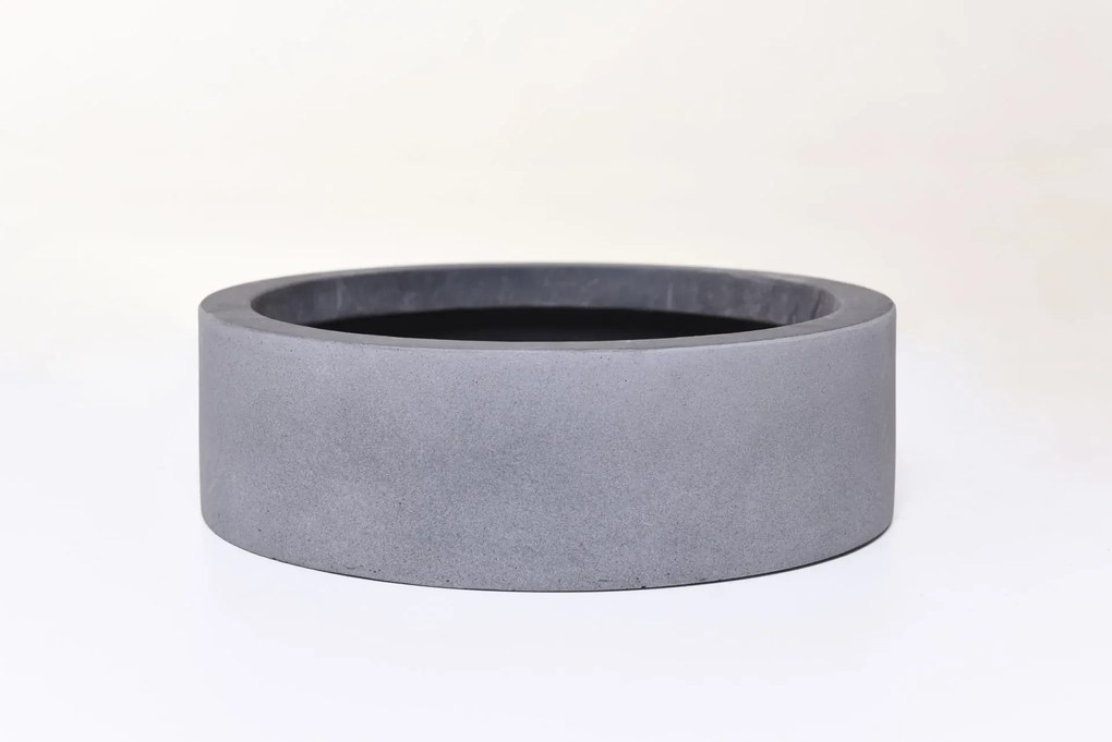 Miska na dekorácie CIRCULO, sklolaminát, Ø 30 cm, sivá