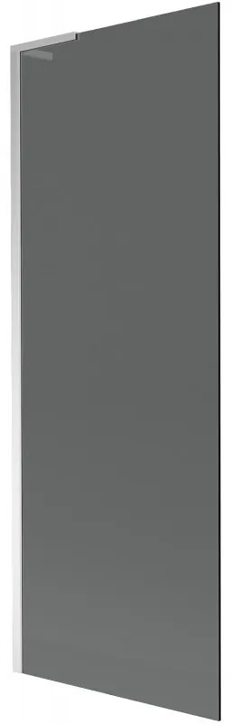 Mexen Next L, 1-krídlová vaňová zástena 70 x 150 cm, 6mm šedé sklo, chrómový profil, 895-070-000-03-40-01