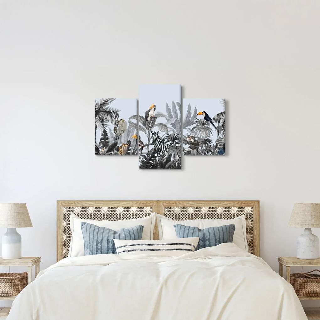 Obraz - Ilustrovaná džungľa (90x60 cm)