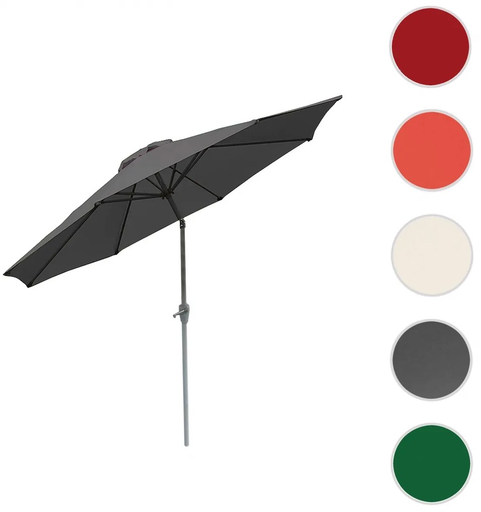 Slnečník N19 Ø 3m sklopný polyester/hliník - antracit