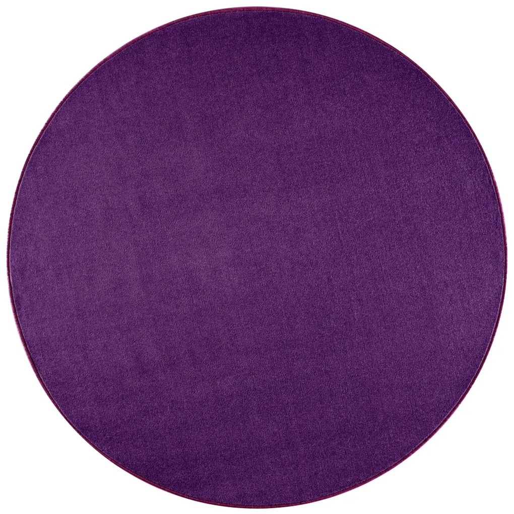 Hanse Home, Kusový koberec Nasty 101150 Purple kruh, 200x200 (priemer) kruh, fialová, chodba / predsieň