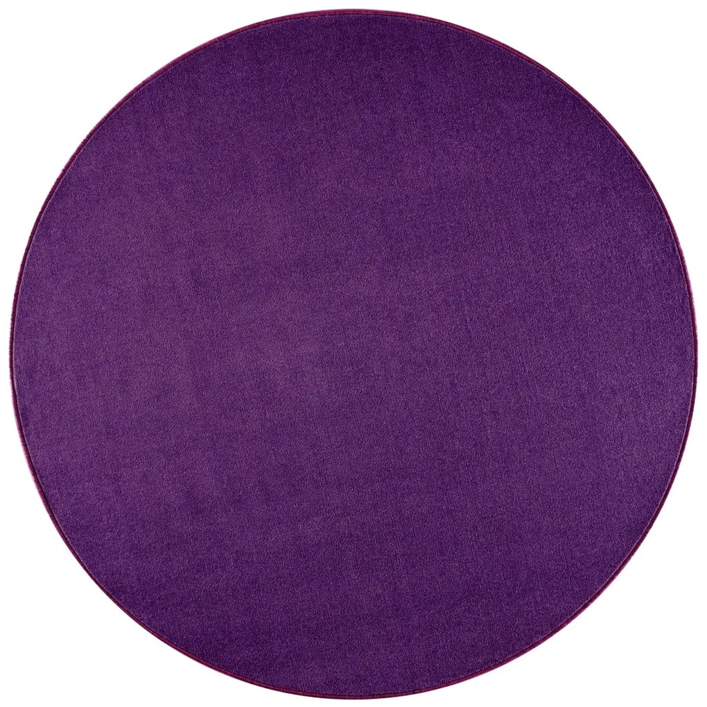 Kusový koberec Nasty 101150 Purple kruh, 133x133 (priemer) kruh, fialová, chodba / predsieň, Hanse Home