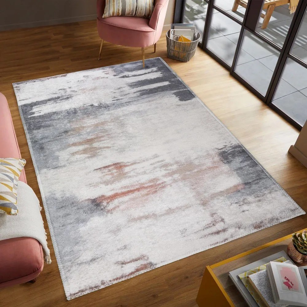 Sivý/slonovinový prateľný koberec 160x230 cm Abstract Colors – Vitaus