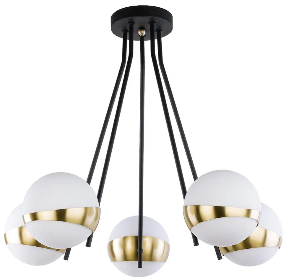 Jupiter 1710 - Luster na tyči ELFA 5xE14/40W/230V mosadz