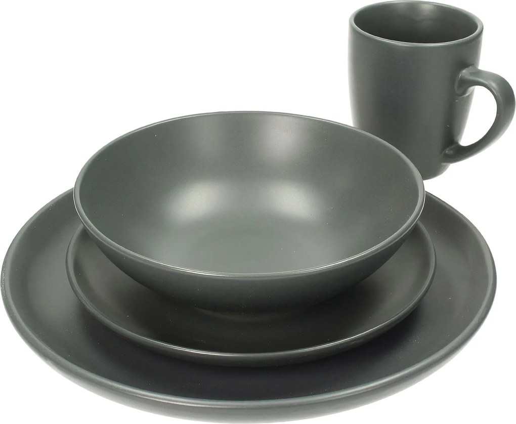 Súprava riadu Vivo Dark Grey 4/16