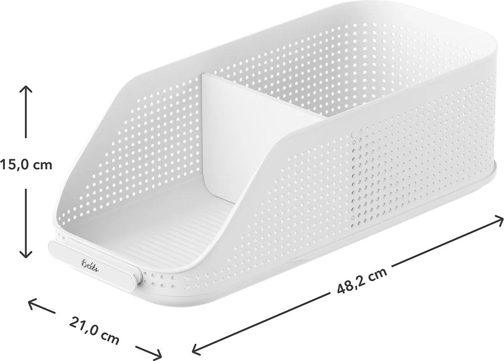 ROTHO Úložný box do skrine, šatníkový organizér LISORA ot. pr. hrana M - 48,2 × 21 × 15 cm
