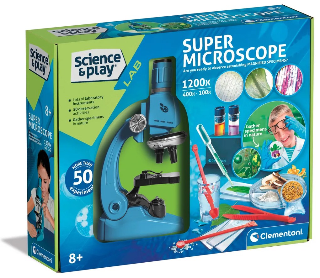 Detské laboratórium - Super Mikroskop 1200x, 50 experimentov