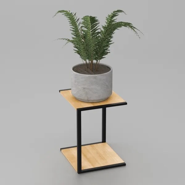 Stojan na kvety 40x30x34 cm čierna