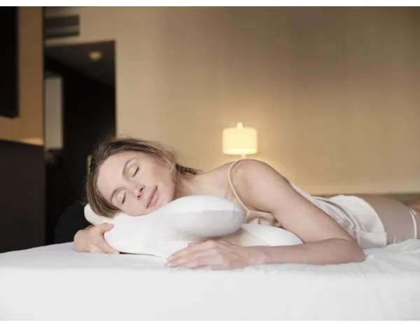 CONNECT IT CFH-6030-WH - Anatomický vankúš Virgo biely/sivý