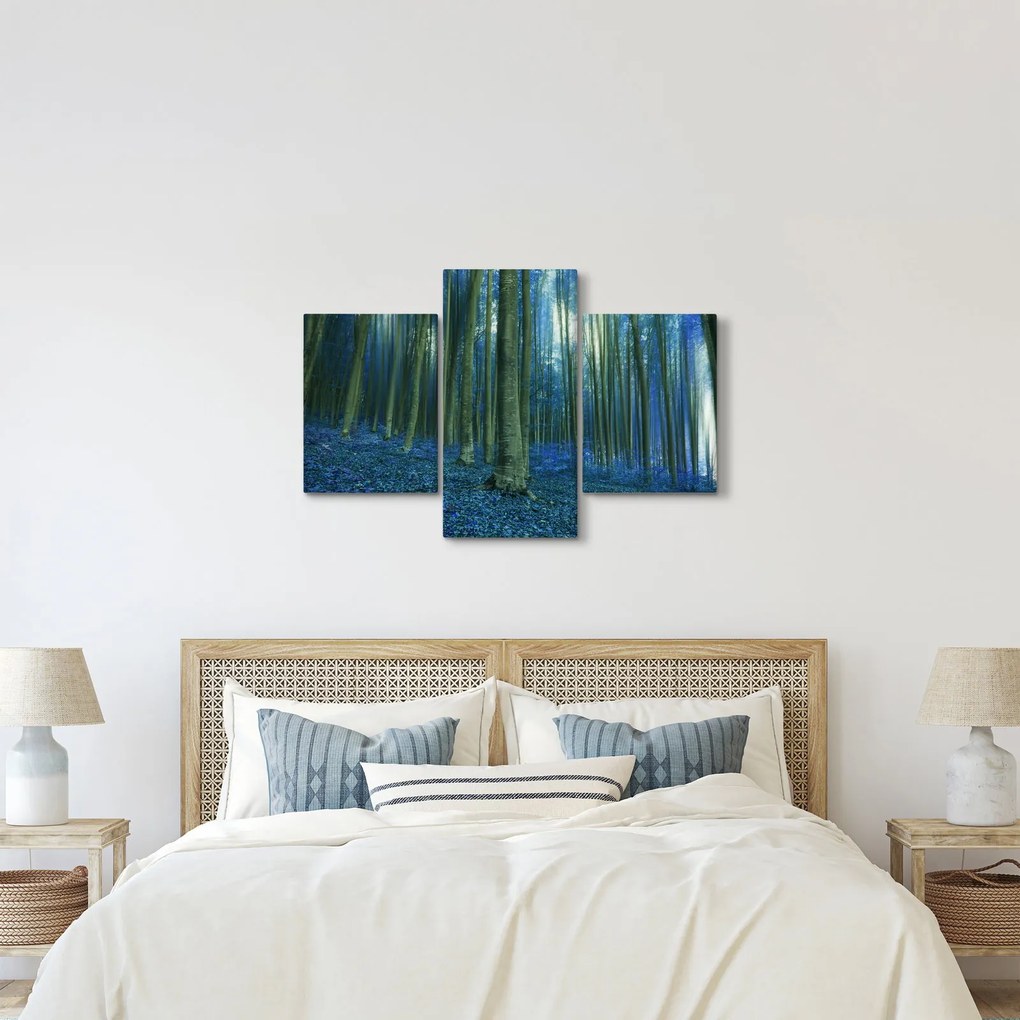 Obraz - Modrý les (90x60 cm)