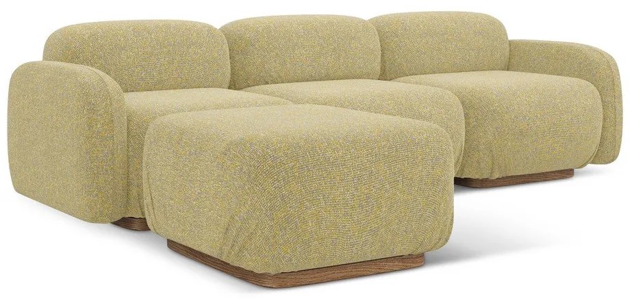 Žltá modulárna rohová pohovka (variabilná) Ailani – Makamii